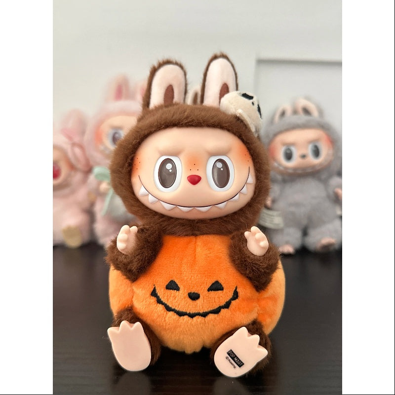 Labubu The Monsters Happy Halloween Party Series Sitting Pumpkin Vinyl Plush Pendant Limited Edition