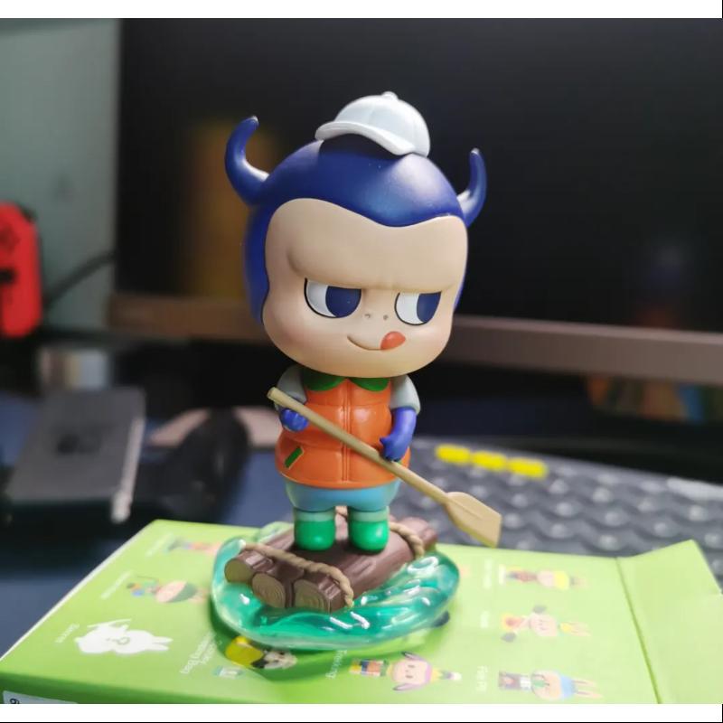 Labubu The Monsters Camping Series Wooden Raft