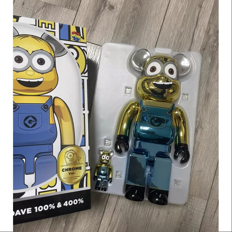 Bearbrick Minions Dave 400% & 100% Be@rbrick 2024 Limited