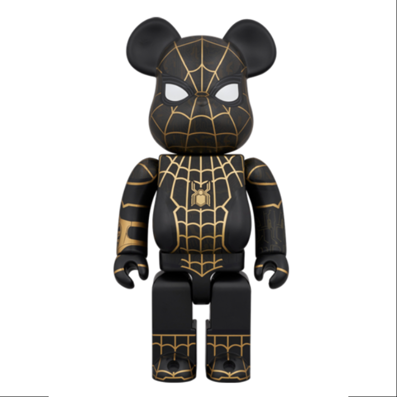 Bearbrick Spider Man Black & Gold Suit 400% & 100% Be@rbrick 2024 Limited