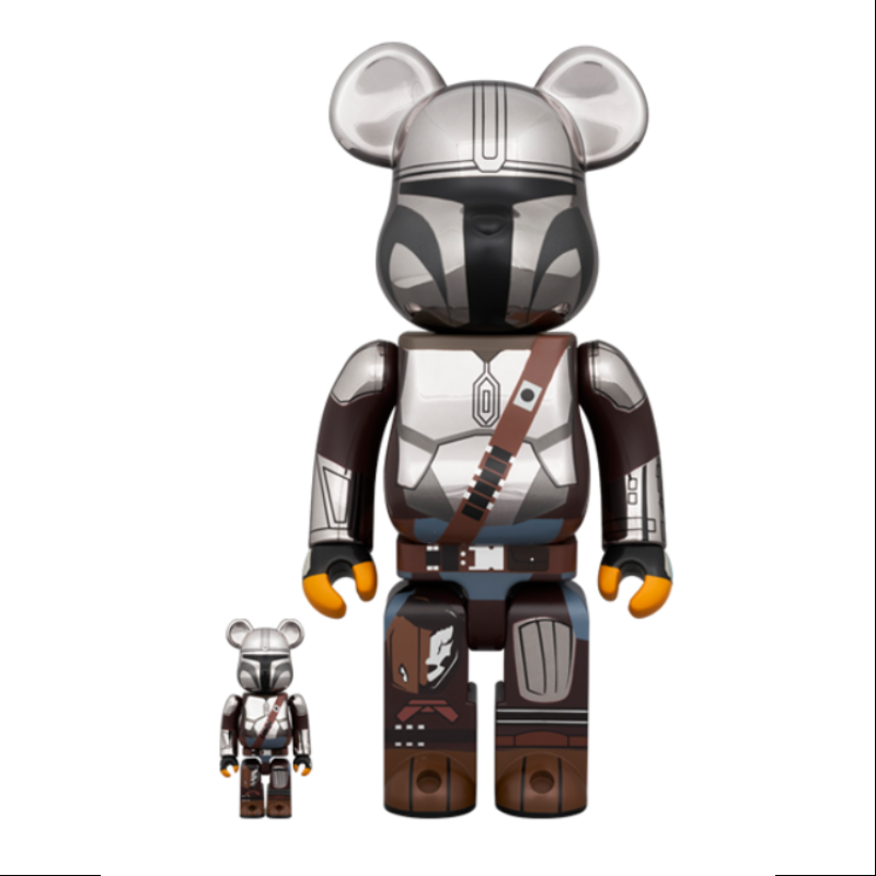 Bearbrick Star War the Mandalorian Chrome Ver.400% & 100% Be@rbrick 2024 Limited
