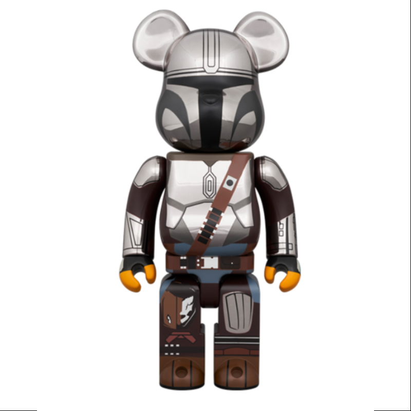 Bearbrick Star War the Mandalorian Chrome Ver.400% & 100% Be@rbrick 2024 Limited