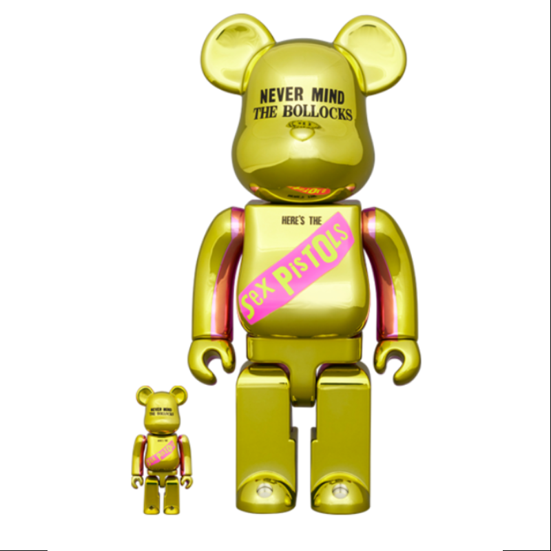 Bearbrick Sex Pistols NEVER MIND THE BOLLOCKS Chrome Ver.400% & 100% Be@rbrick 2024 Limited