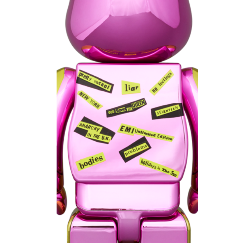 Bearbrick Sex Pistols NEVER MIND THE BOLLOCKS Chrome Ver.400% & 100% Be@rbrick 2024 Limited