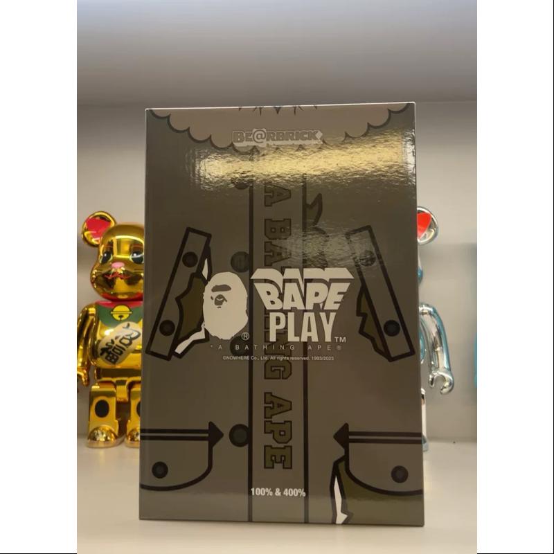 Bearbrick Bape Alpha Camo Shark 2023 400% & 100% 3PCS Be@rbrick 2023 Limited
