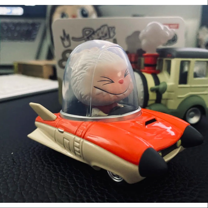 Labubu Pop Mart PopCar Super Track Series Labubu SPACE AGE CAR