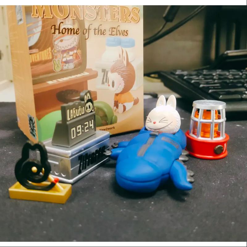 Labubu The Monsters Home of the Elves Series Laze in Bed