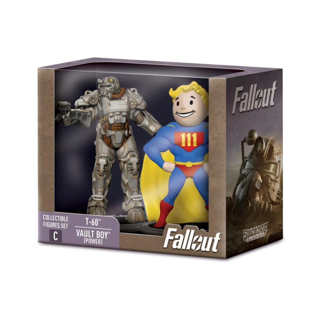 Fallout Collectible Figures Set T-60 & Vault Boy (Power)