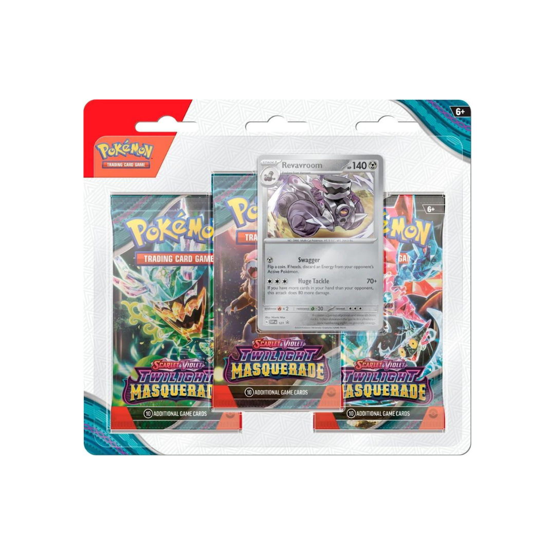 Pokemon - Scarlet and Violet - Twilight Masquerade - 3 Pack Blister - Revavroom
