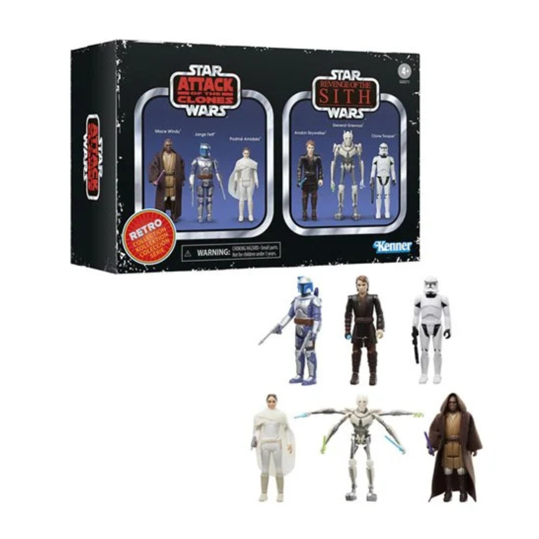 Star Wars: The Retro Collection Attack of the Clones & Star Wars: Revenge of the Sith 3 3/4-Inch Action Figures