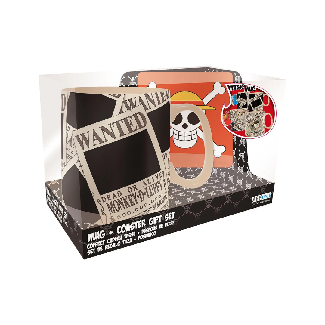 One Piece Heat Change Mug Wanted & Coaster Set