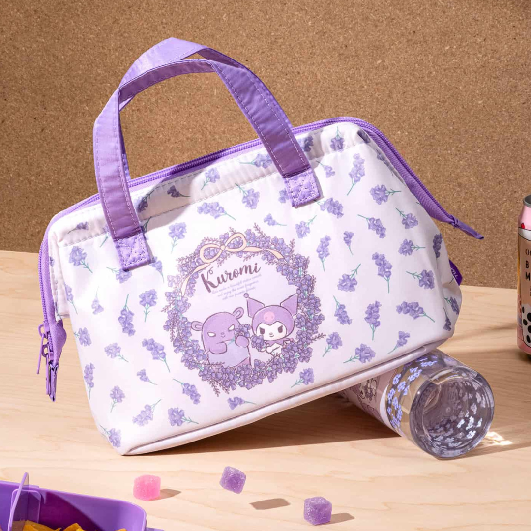 Kuromi Insulated Lunch Tote Bag (Floral Wreath)