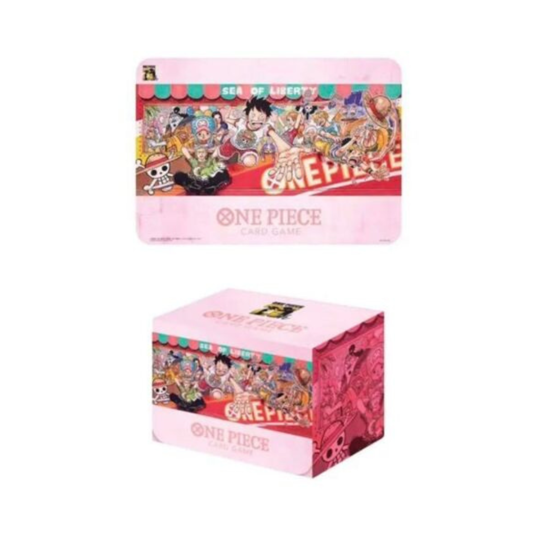 ONE PIECE EVENT LIMITED ITEM CARD GAME PLAYMAT + CASE 25th ANNIVERSARY