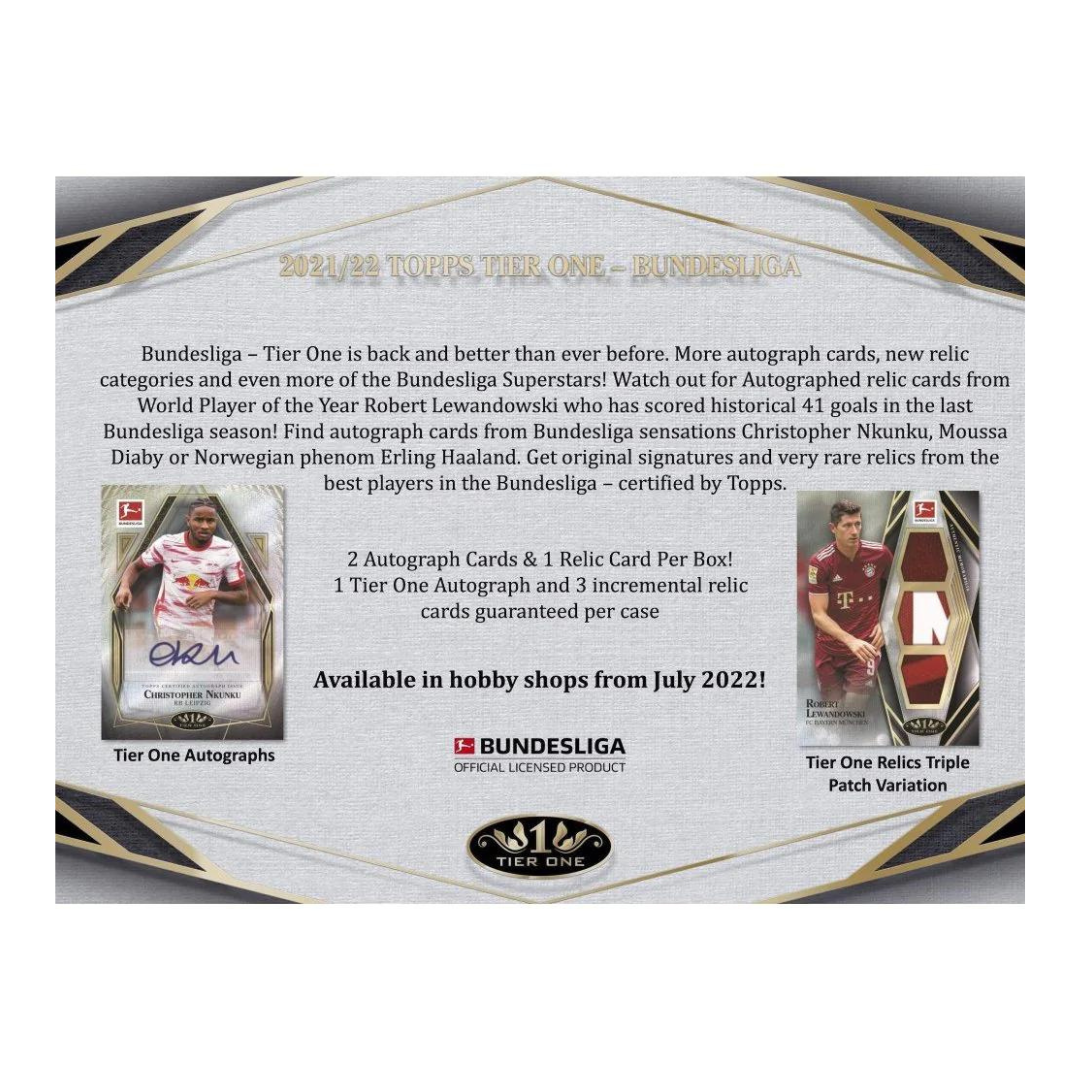 2022 Topps Tier One Bundesliga Soccer Hobby Box