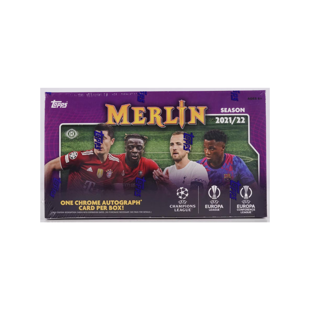 2021/22 Topps UEFA Champions League Merlin Chrome Soccer Hobby Box