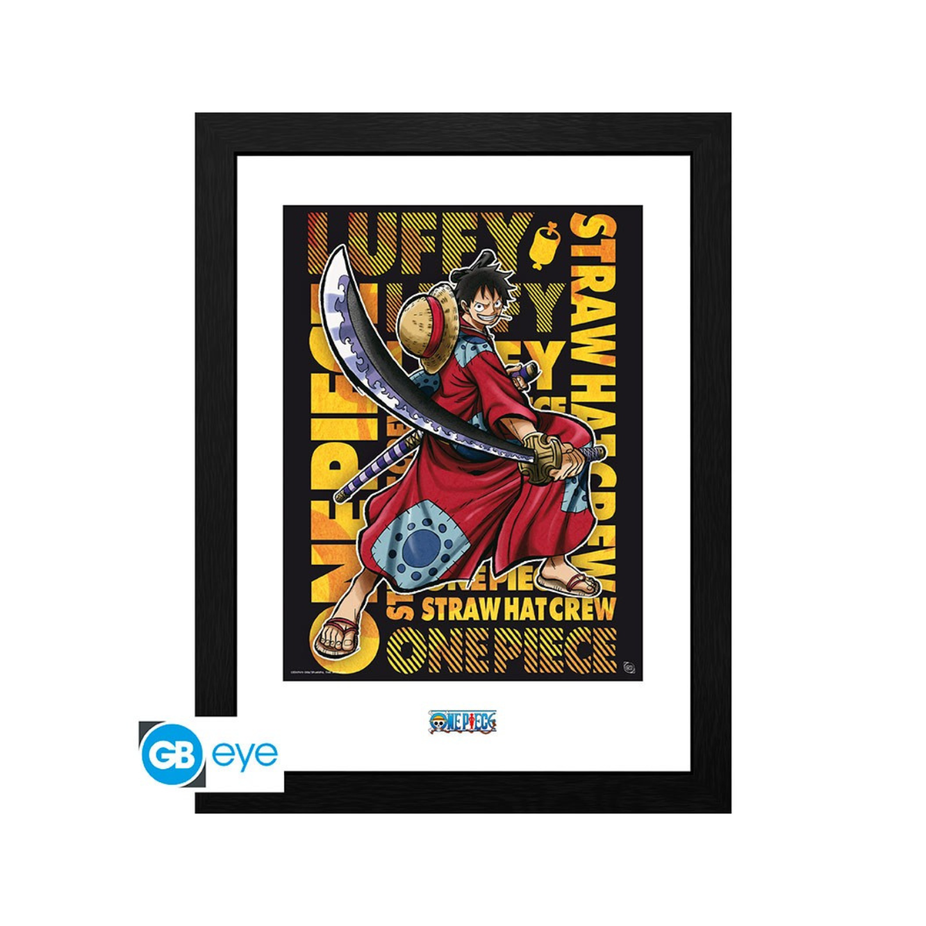 ONE PIECE Framed print Luffy in Wano Artwork