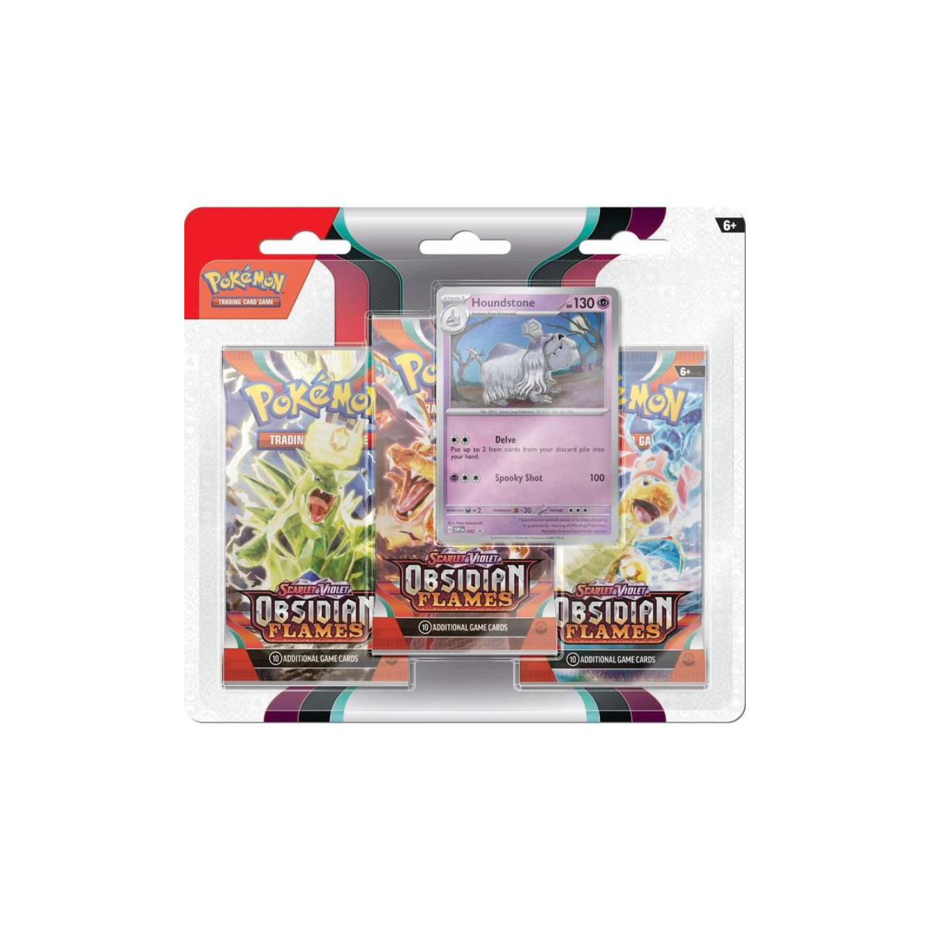 Pokemon - Scarlet and Violet - Obsidian Flames - 3 Pack Blister - Houndstone