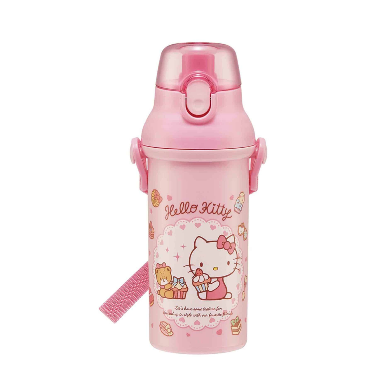 Hello Kitty Water Bottle with Strap 16.23oz 480ml (Sweets)